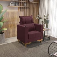 Poltrona Reclinável Kappesberg Florenza Veludo Bordô