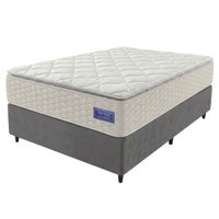 Cama Box Casal Colchão Ortopédico Atena Molas Ensacadas Pillow Top 138x188x76cm Hip Sleep