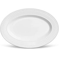 Travessa Oval 36cm Cerâmica Branca Roma Porto Brasil Servir