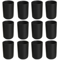 Jogo 12 Copos Altos Preto Matte 110ml Porto Brasil Neo Cerâm