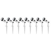 Kit 8 Luminárias Espeto Elegante Área Externa Bivolt Branco