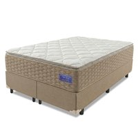 Cama Box Queen Colchão Ortopédico Magnus Molas Superlastic Pillow Top 158x198x76cm Hip Sleep
