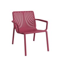 Cadeira Livy Savoia Plaxmetal Empilhável Marsala em Polipropileno