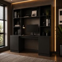 Mesa de PC/Home Office 2 Portas 5 Prateleiras Escrivaninha Smart Multimóveis MP6105