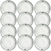 Conjunto 12 Pratos Rasos 26,5cm Cerâmica Exótica Porto Brasi