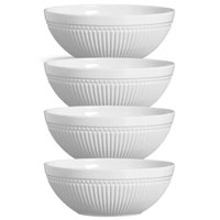 Kit 4 Tigelas Roma 2,5 litros Brancas Cerâmica Porto Brasil