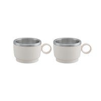 Kit 2 Xícaras para Café Tramontina em Aço Inox Branco 80 ml