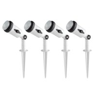 4 Espetos para Iluminação de Jardim Bivolt Brancos Projetor