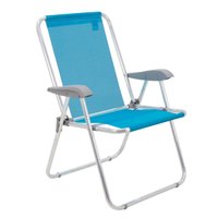 Cadeira de Praia Creta Master em Alumínio com Assento Azul Tramontina