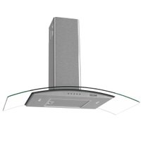 Coifa de Parede Clean Vidro Curvo Kromanox 90cm Nardelli