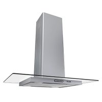Coifa Ilha 90cm Vidro Reto Inox Nardelli