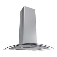 Coifa Ilha 75cm Vidro Curvo Inox Nardelli