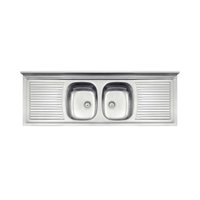 Pia de Apoio Ribon 2C 34 em Aço Inox 160 x 55 cm Tramontina