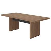 Mesa Escritorio Tampo Tamburato 205x91 cm Nogal Preto Artany