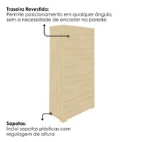 Balcao Escritorio 136 cm E Armario Com Nicho 173X90 cm Carvalho Branco Artany