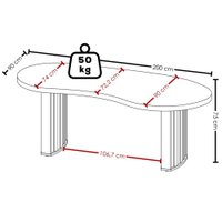 Mesa Escritorio Organica 200X90 cm E Balcão 3 Gavetas 2 Portas 161 cm Carvalho Branco Artany