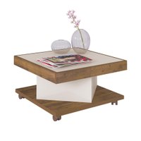 Mesa de Centro Quadrada Saara Pinho e Off White