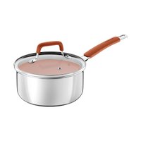 Panela Tramontina Romagna Aço Inox Cerâmico Marfim 18 cm 2,25 L