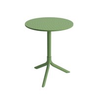 Mesa Redonda Livy Aurah 60x74,5cm Verde Oliva em Polipropileno Plaxmetal