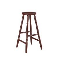 Banqueta Alta em Madeira 75cm Castanho Acetinado Marin Brasil