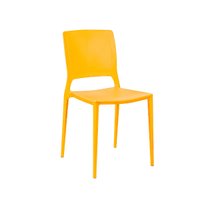 Cadeira Empilhável Urano Amarelo em Polipropileno