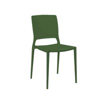Cadeira Urano Verde Musgo Empilhável em Polipropileno Acrilys