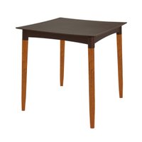 Mesa Tramontina Laura Rattan 70 cm Polipropileno Marrom Pernas Madeira