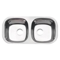 Cuba de Embutir Tramontina Isis 2C 34 BL Perfecta em Aço Inox Polido 78x40 cm Sem Válvula
