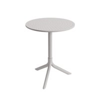 Mesa Redonda Livy Aurah 60x74,5cm Cinza Claro em Polipropileno Plaxmetal