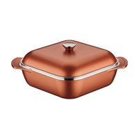 Caçarola Tramontina Quadrada Lyon em Alumínio Starflon 28 cm 5,5 L Dourado