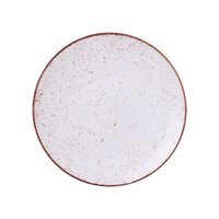 Prato Raso Tramontina Rústico Marrom em Porcelana Decorada 25 cm