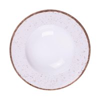 Prato Pasta Tramontina Rústico Marrom em Porcelana 27 cm