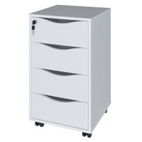 Gaveteiro 4 Gavetas Com Rodizios 40X70 cm Branco Artany