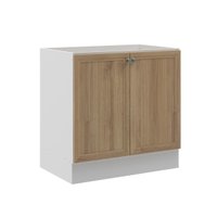 Balcão Cozinha Ditália Berlim 2Pt Carv/Branco CD-1031