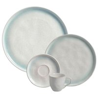 Jogo de Jantar 16 Peças Cerâmica Stoneware Porto Brasil Bio Mar Orgânico Mesa Posta 4 Pessoas