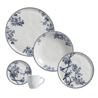Aparelho De Jantar 20 Peças Porto Brasil Cerâmica Bio Rouxinol Orgânico Mesa Posta Louças 4 Pessoas