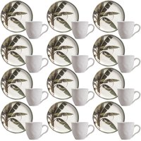 Jogo 12 Xícaras Café 120ml Bio Bananê Porto Brasil Cerâmica Restaurante Cafeteria