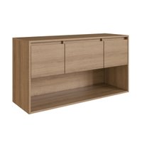 Gabinete de Banheiro Suspenso 110cm com 2 Gavetas Porta e Nicho Lavinia sem Cuba Mel