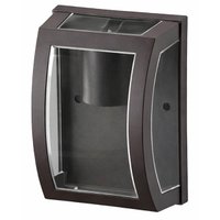 Arandela Parede 16x12cm Marrom Oval Lente Transparente Bivolt E27 Smart Dital