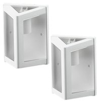 Kit 2 Luminárias Parede Triangular Branco Lente Transparente Arandela Smart Dital