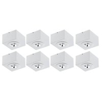 Jogo 8 Spots 13cm de Sobrepor para Iluminação Branco Teto Ar70 Gu10 Box Dital
