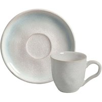 Xícara De Chá 170ml Com Pires Cerâmica Cinza Bio Mar Porto Brasil Café da Manhã Artesanal Avulsa