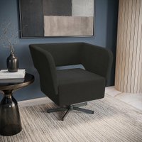 Poltrona Giratória Celine Suede Mescla Grafite Kappesberg