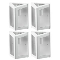 Jogo 4 Arandelas Brancas Triangulares Lente Transparente E27 Dital Interna Externa