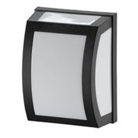 Luminária Oval Parede Arandela Lente Leitosa Preto E27 Dital 20w Muros