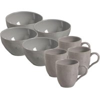 Jogo 8 Peças Canecas 273ml e Bowls 558ml Cerâmica Bruma Porto Brasil Servir Mesa Posta
