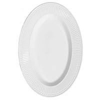 Travessa Grande Cerâmica Branca Roma Porto Brasil Oval 43,5cm Servir Mesa Posta Avulsa
