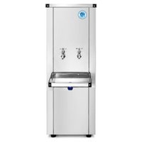 Bebedouro de Coluna 30 Litros Aguagel Inox 2 Torneiras Geladas 220V