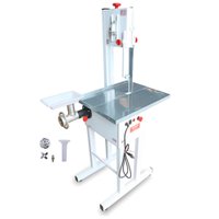 Serra Fita Mesa Móvel Bigolar 2,06m Inox com Moedor Boca 10 1/2CV com Gabinete Bivolt