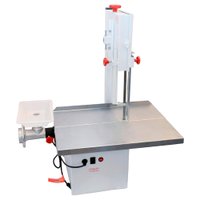 Serra Fita Mesa Móvel Bigolar 1,87m Inox com Moedor Boca 9 e Extrusor 1/2CV Bivolt